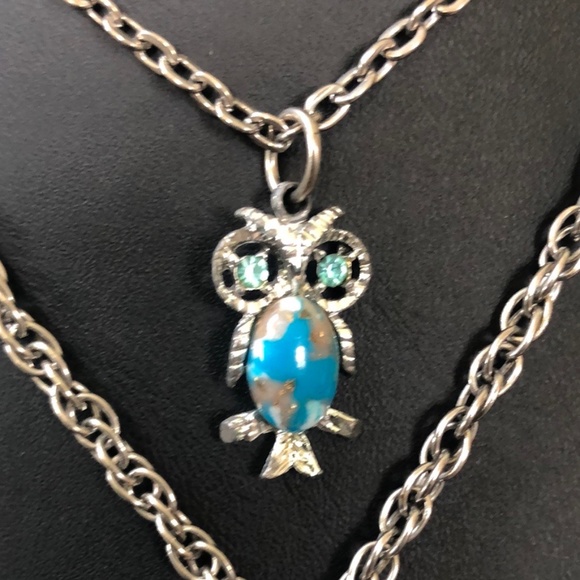Fashion Double Owl Necklace - Picture 4 of 4